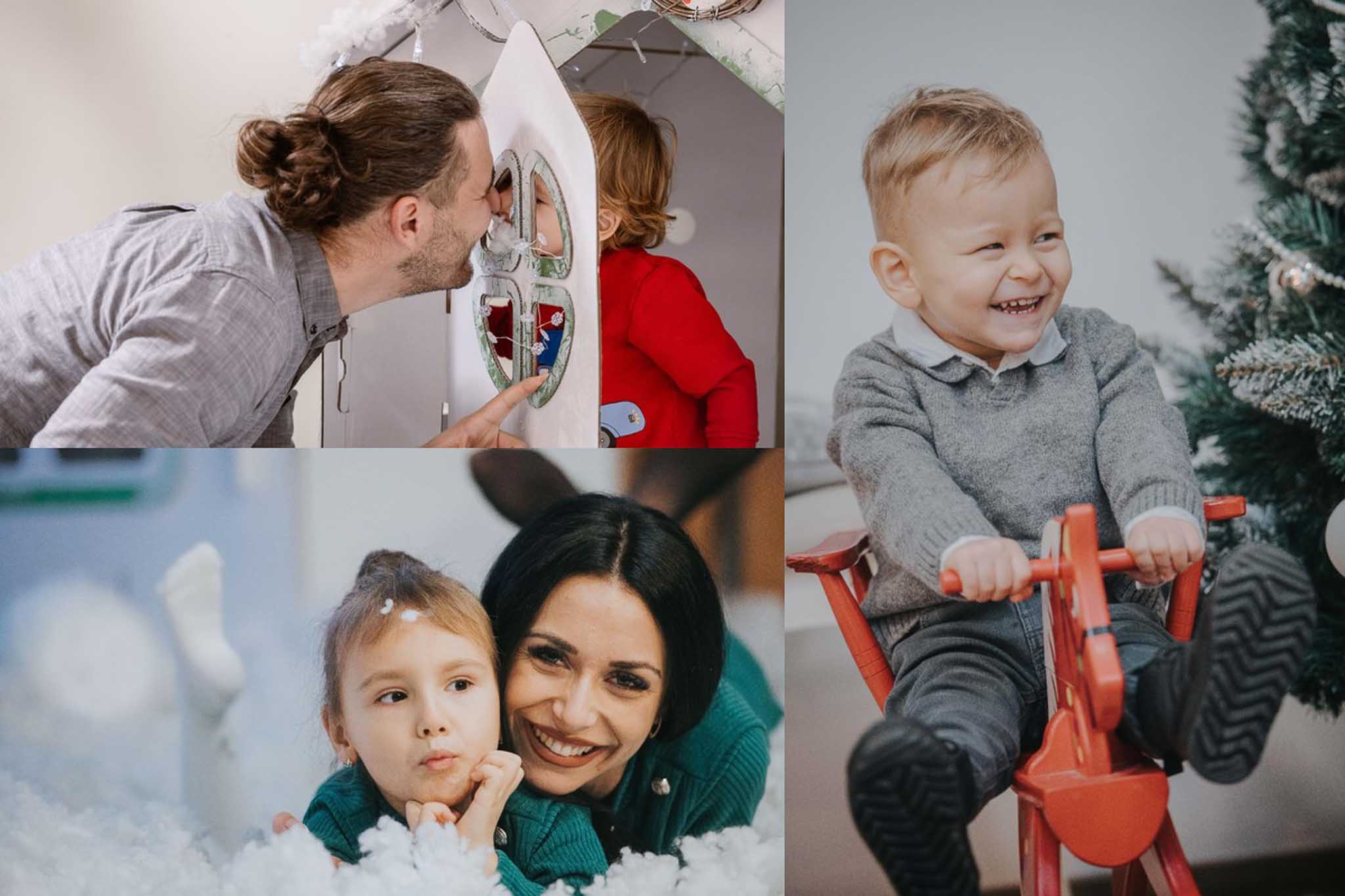 Momente de Crăciun în familie - colaj